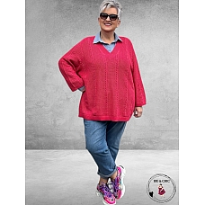 Kaffe Curve Trui Clorry Rasberry